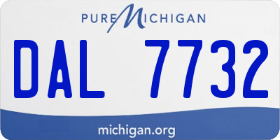 MI license plate DAL7732