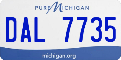 MI license plate DAL7735