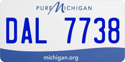 MI license plate DAL7738