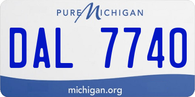 MI license plate DAL7740