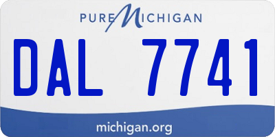 MI license plate DAL7741