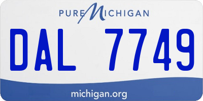 MI license plate DAL7749