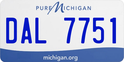 MI license plate DAL7751