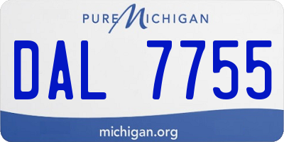 MI license plate DAL7755