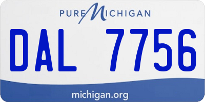 MI license plate DAL7756