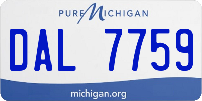MI license plate DAL7759