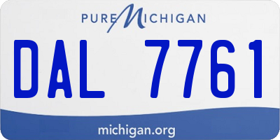 MI license plate DAL7761