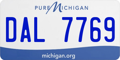 MI license plate DAL7769