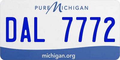 MI license plate DAL7772
