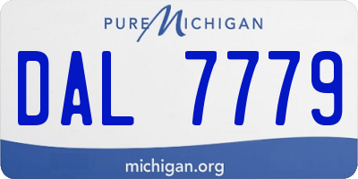 MI license plate DAL7779