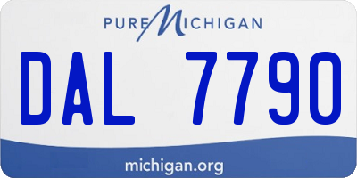 MI license plate DAL7790