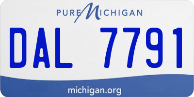 MI license plate DAL7791