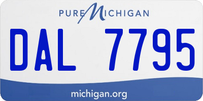 MI license plate DAL7795
