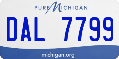 MI license plate DAL7799