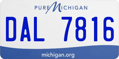 MI license plate DAL7816