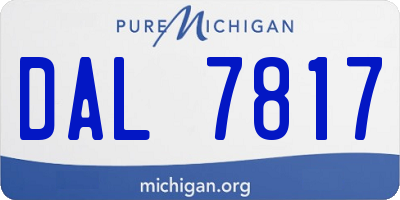 MI license plate DAL7817