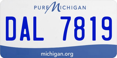 MI license plate DAL7819
