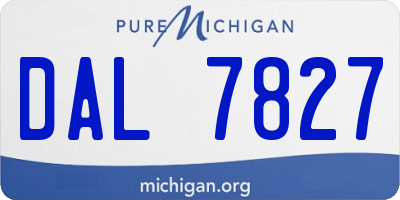 MI license plate DAL7827
