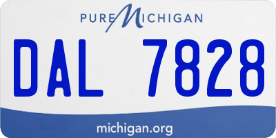 MI license plate DAL7828