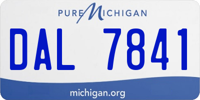 MI license plate DAL7841