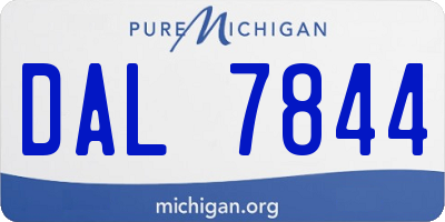 MI license plate DAL7844