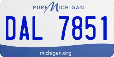 MI license plate DAL7851