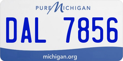 MI license plate DAL7856