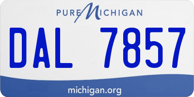 MI license plate DAL7857