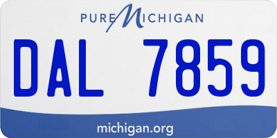 MI license plate DAL7859