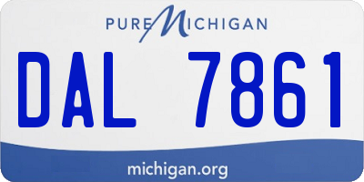 MI license plate DAL7861