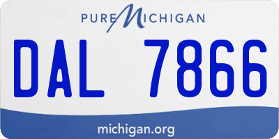MI license plate DAL7866