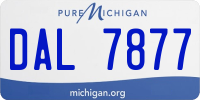 MI license plate DAL7877