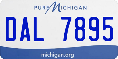 MI license plate DAL7895
