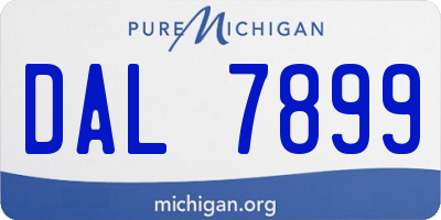 MI license plate DAL7899