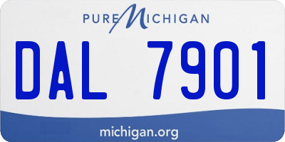 MI license plate DAL7901