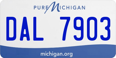 MI license plate DAL7903