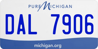 MI license plate DAL7906