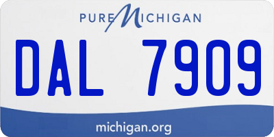 MI license plate DAL7909