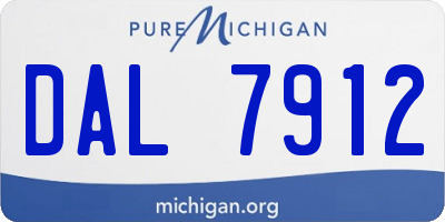 MI license plate DAL7912
