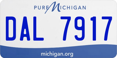 MI license plate DAL7917