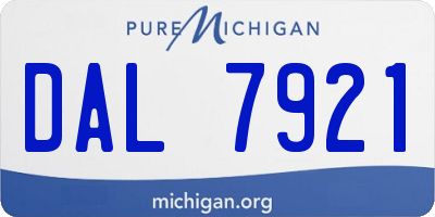 MI license plate DAL7921