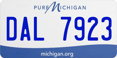 MI license plate DAL7923