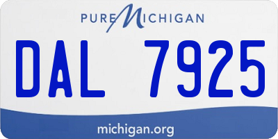 MI license plate DAL7925