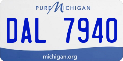 MI license plate DAL7940