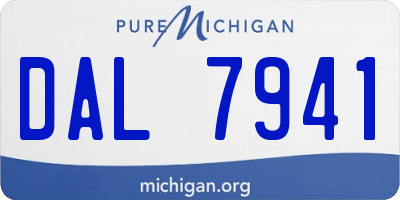 MI license plate DAL7941