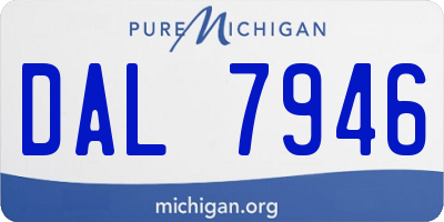 MI license plate DAL7946