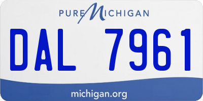 MI license plate DAL7961