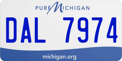 MI license plate DAL7974