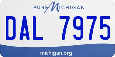 MI license plate DAL7975