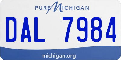 MI license plate DAL7984